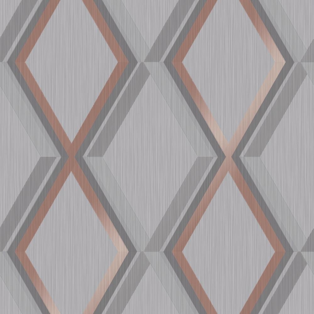 1000x1000 Profile Geometric wallpaper in grey & rose. I Love Wallpaper