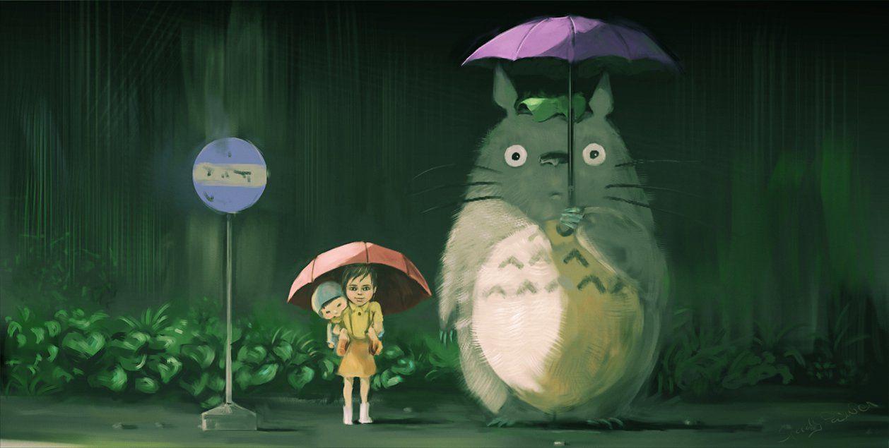 Totoro Bus Stop Wallpapers Top Free Totoro Bus Stop Backgrounds