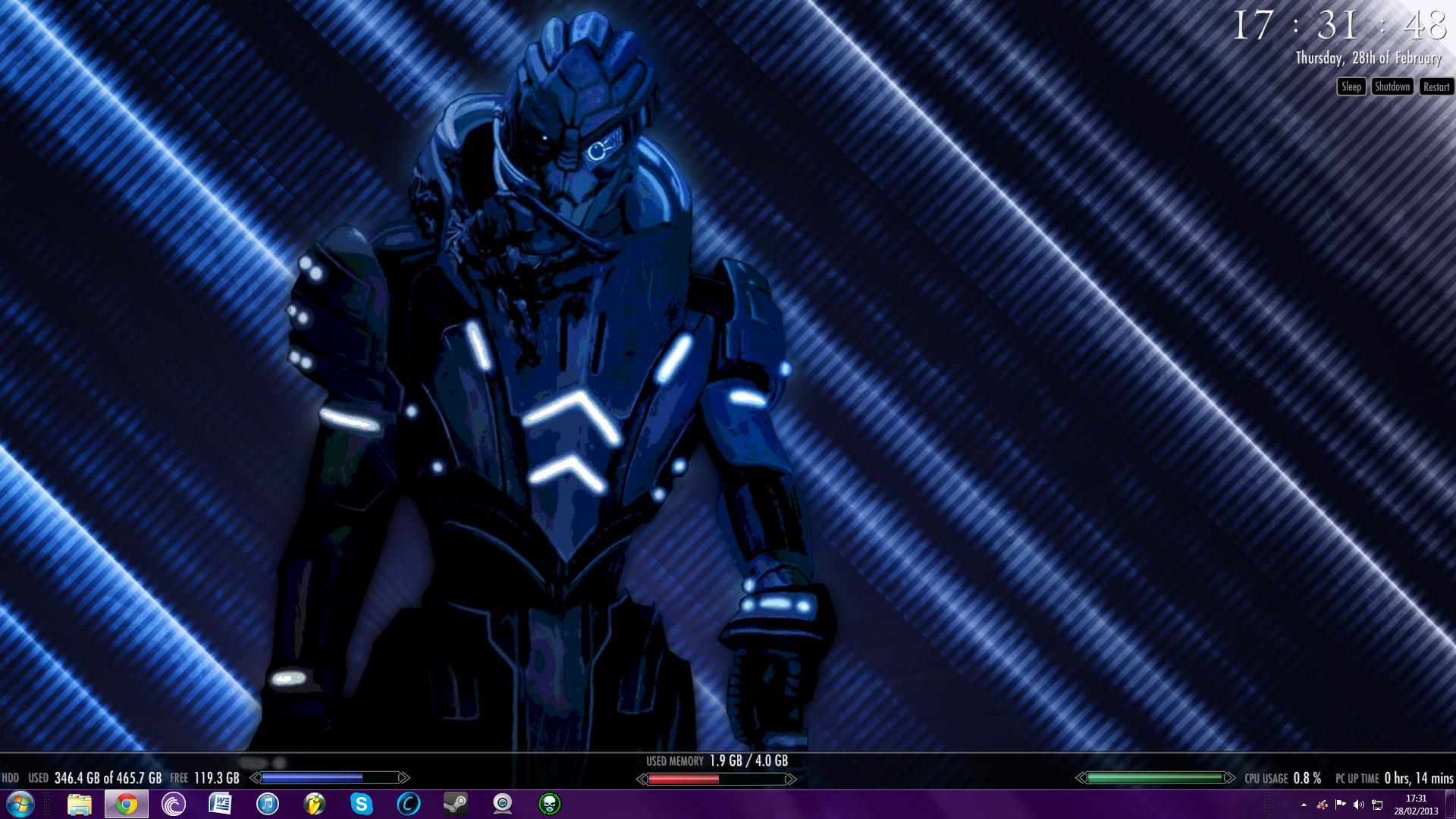 1920x1080 I Made A Garrus Wallpaper; What Does R Masseffect Think?