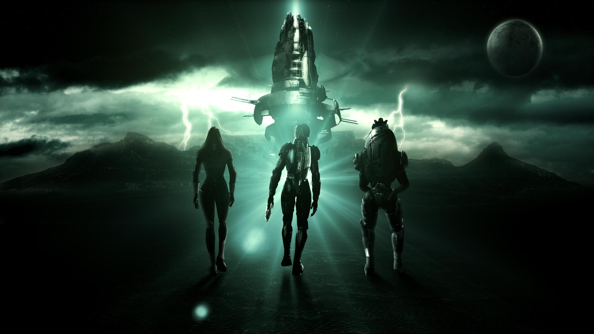 1920x1080 horizon, Mass Effect, Kasumi Goto, Garrus Vakarian, Commander Shepard Wallpaper /