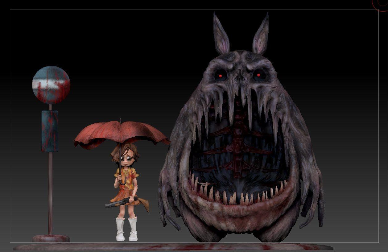 1258x817 My Neighbor Totoro Horror Wallpaper