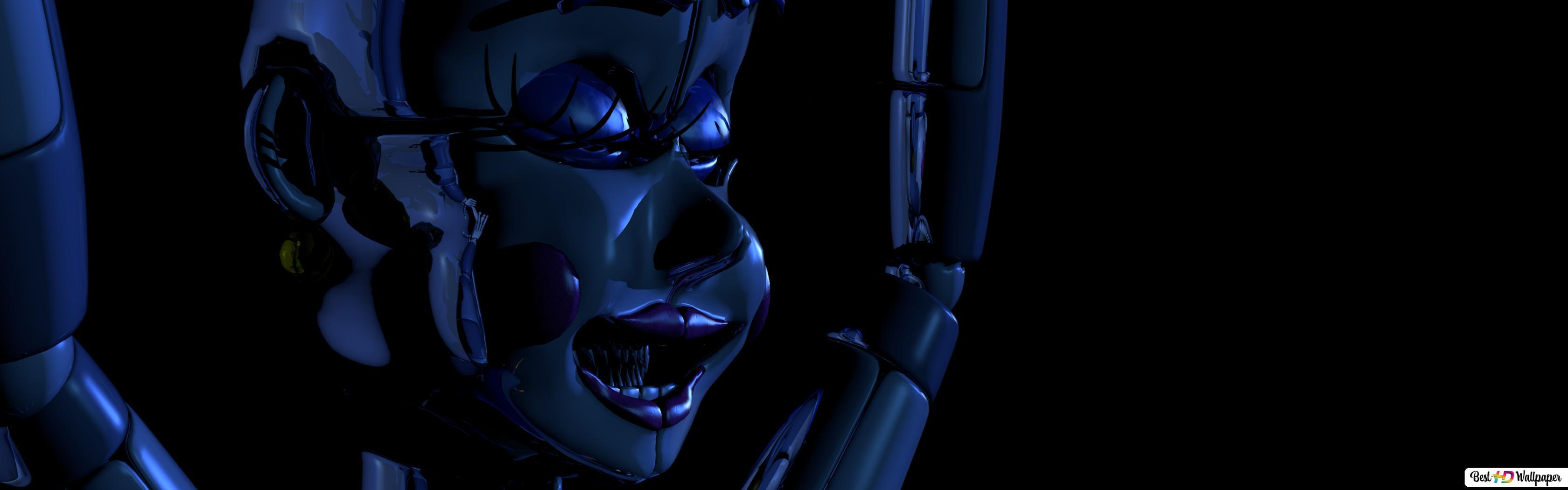 3360x1050 Ballora' s Smile of Five Nights at Freddy's Sister Location HD wallpaper download
