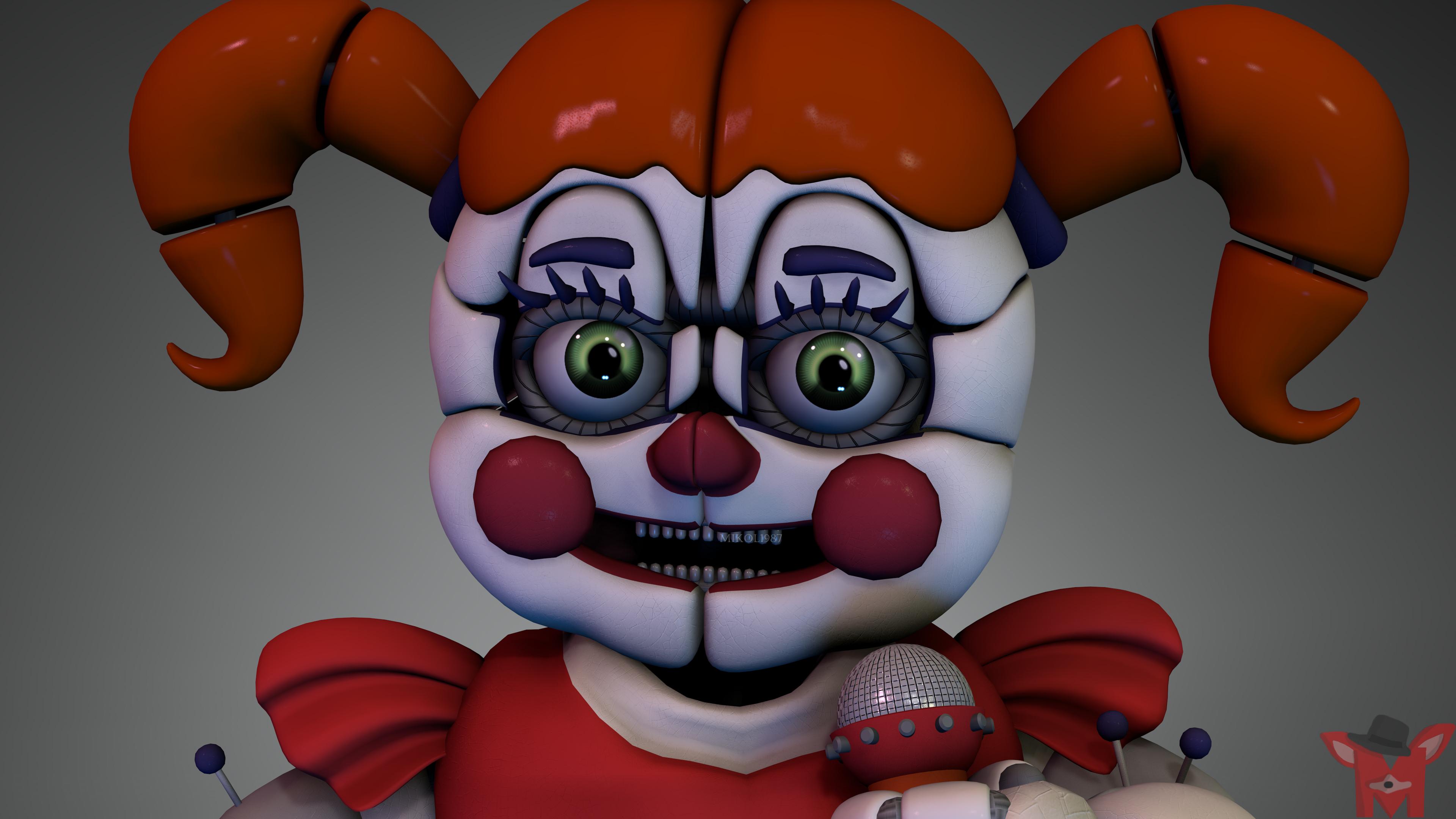 3840x2160 Creepy Five Nights at Freddy's Sister Location 4K HD FNAF Wallpaper