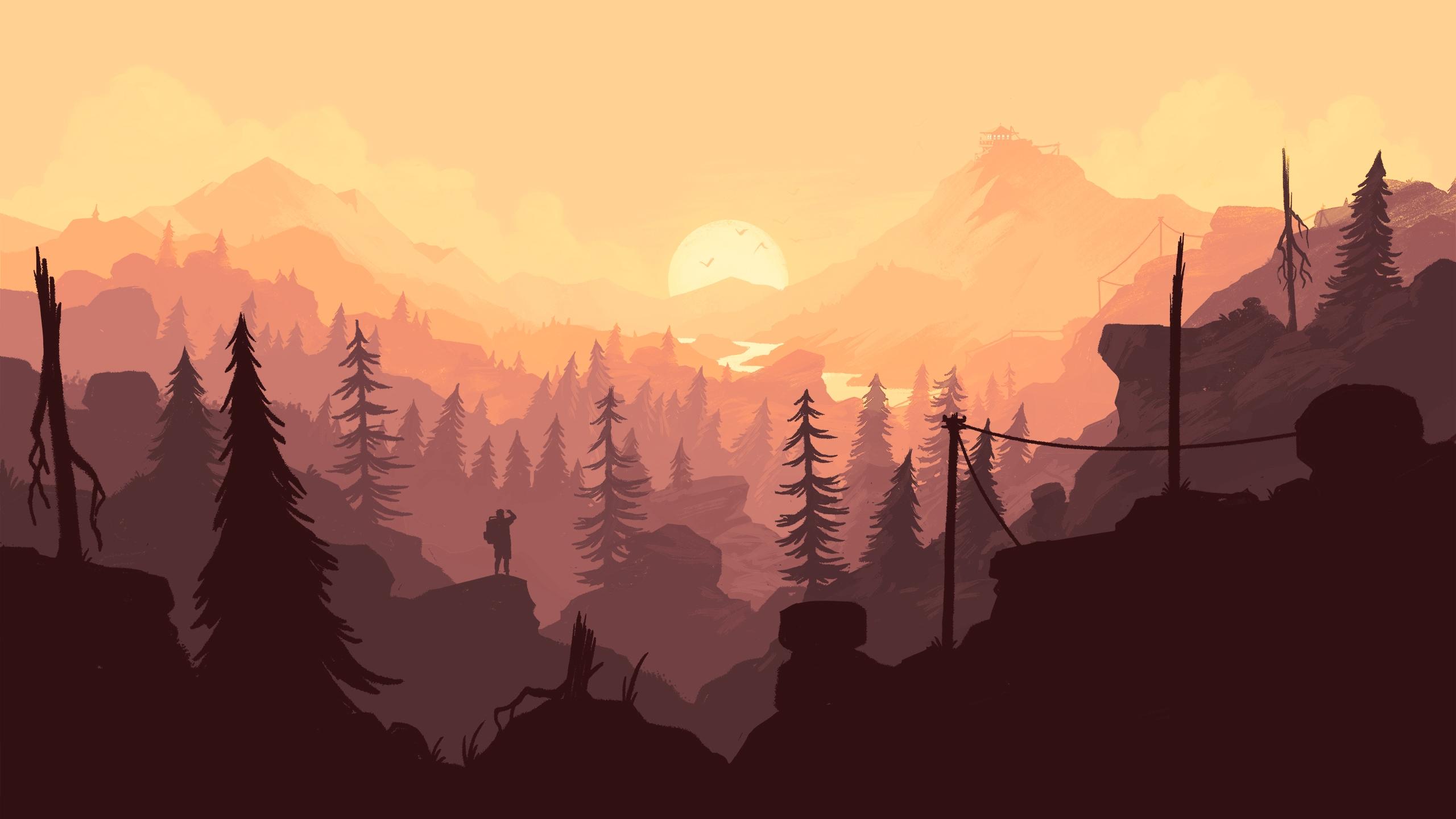 Purple Firewatch Wallpaper