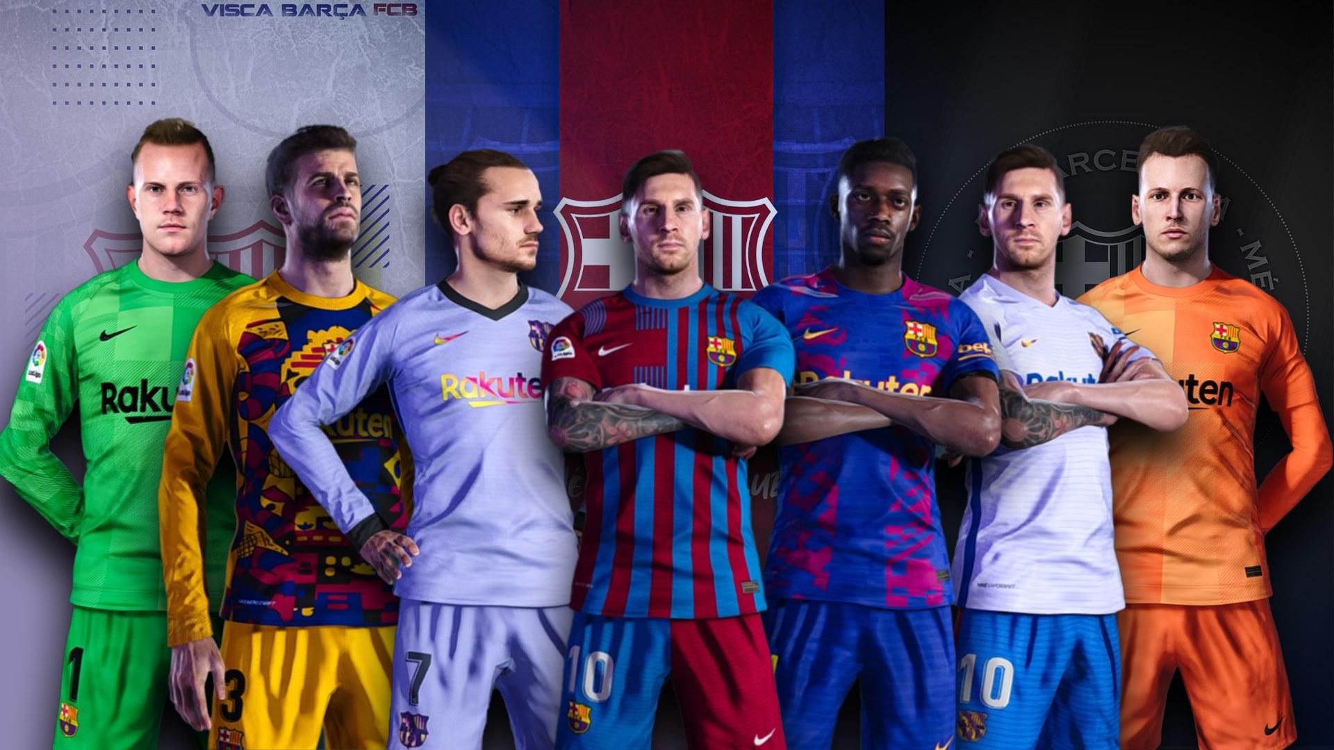 1920x1080 PES 2021. PES 2020 KITS BARCELONA LEAKED SEASON 2021 22