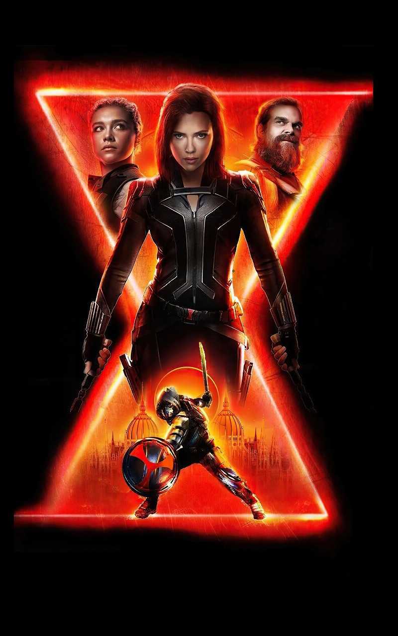 800x1280 Black Widow Wallpaper