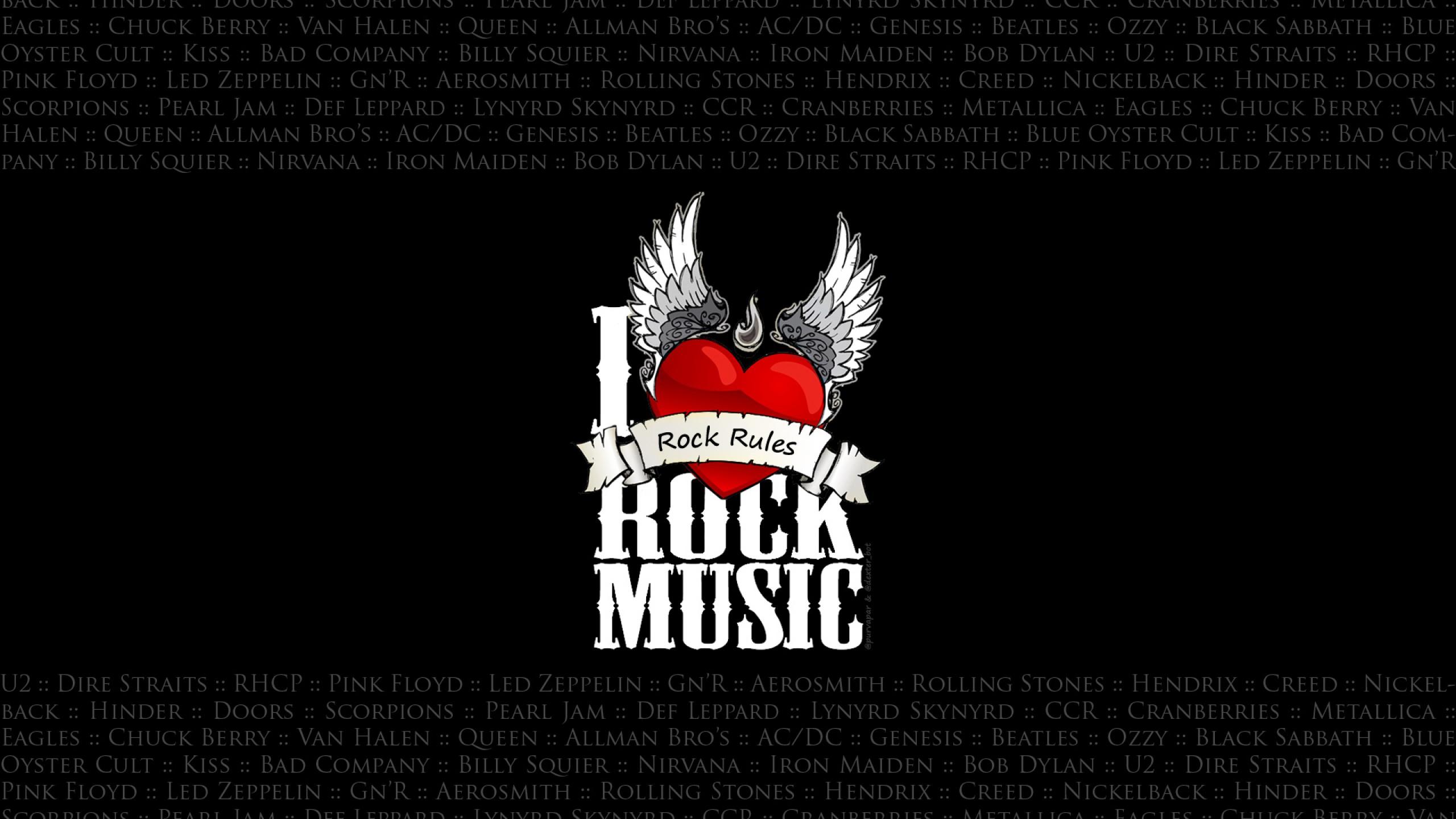 2560x1440 I Love Rock Music Full HD Wallpaper for Desktop and Mobiles Youtube Cover Photo
