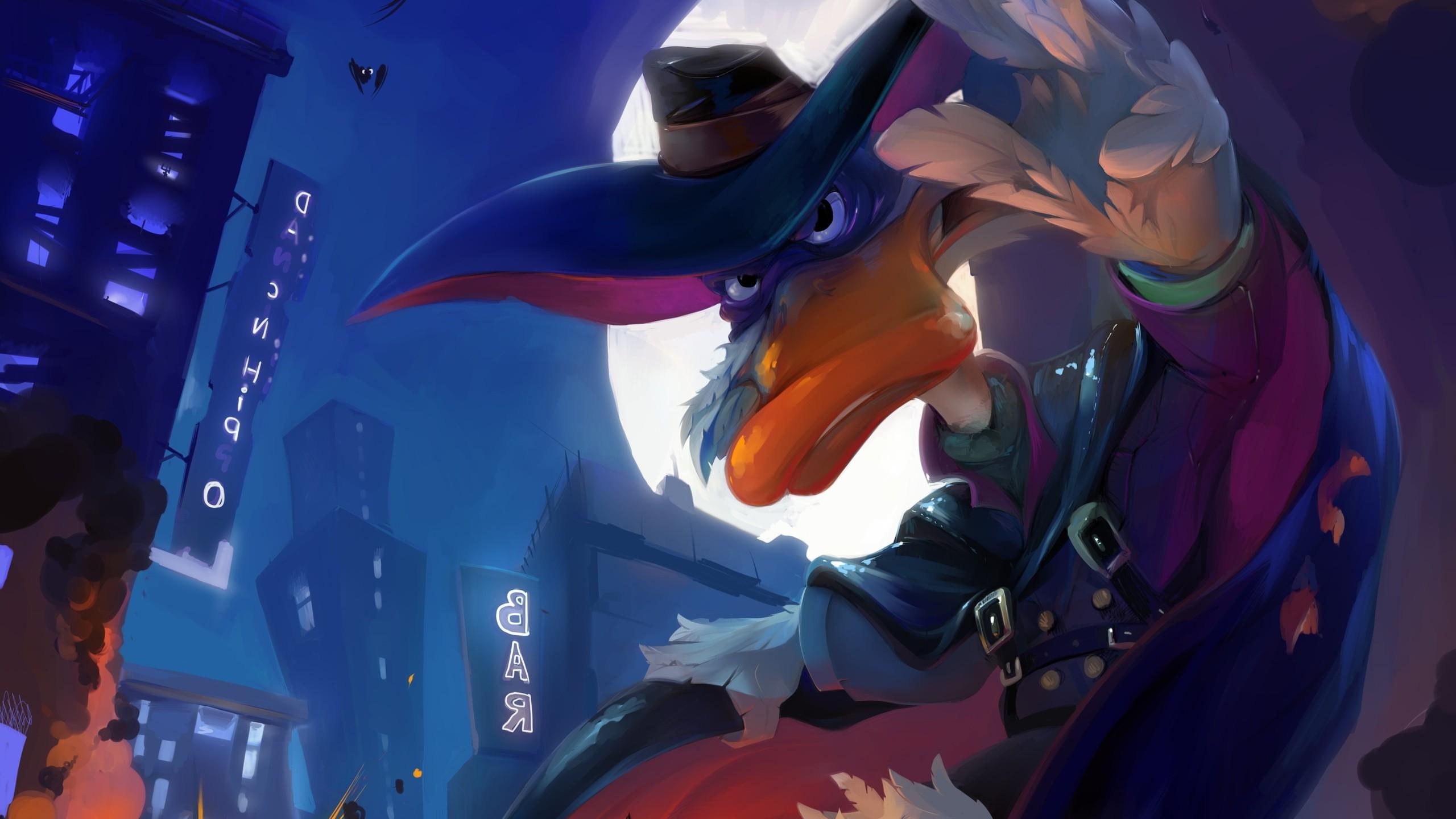 2560x1440 Darkwing Duck, Disney, Digital Art Wallpaper HD / Desktop and Mobile Background