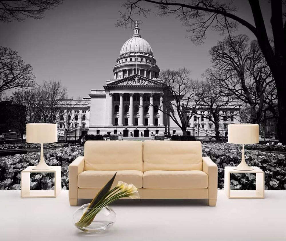 1000x845 Wall Mural 3D Wallpaper Castle Black and White HD Custom Photo Wallpaper Wall Murals Wall Decor
