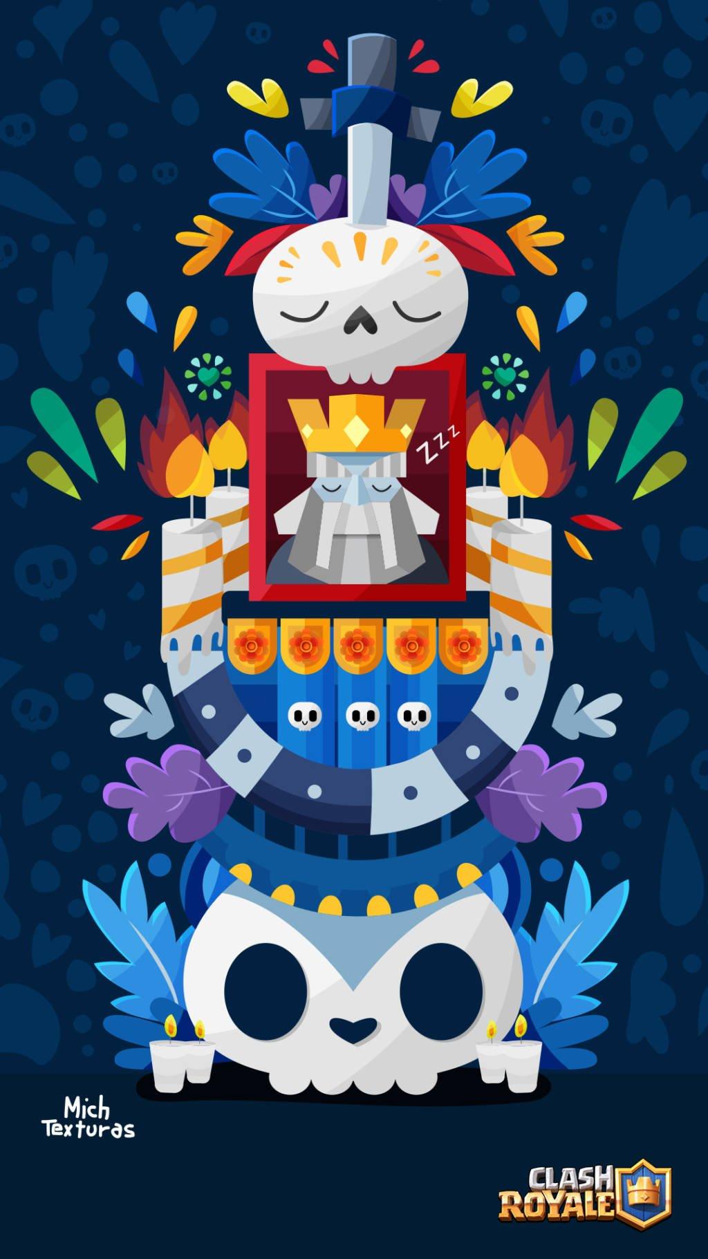 1024x1821 Clash Royale out these great Day of the Dead (Día de Muertos) phone wallpaper! More here: (page is in Spanish)
