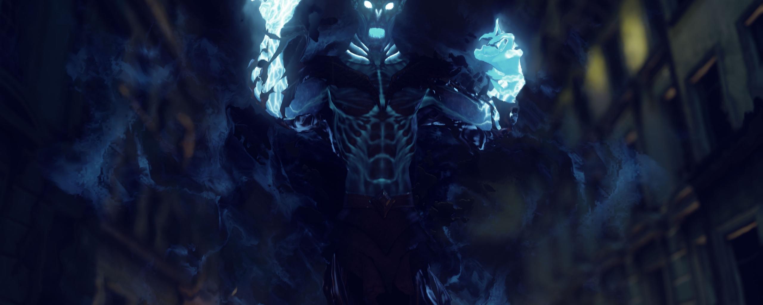 2560x1024 Desktop Wallpaper Shadow Realms Video Game, Ghost, Dark Blue, HD Image, Picture, Background, Xzbv9t