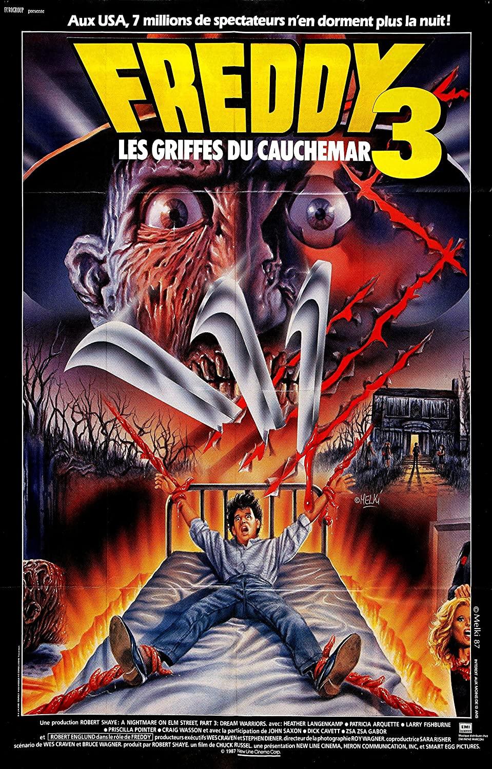 959x1500 A NIGHTMARE ON ELM STREET Part 3 Dream Warriors (1987) Movie Poster 24x36: Posters & Prints