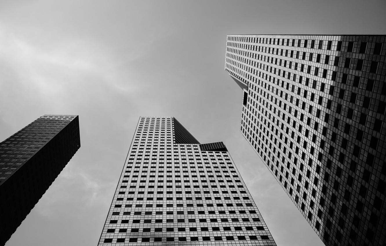 1332x850 Wallpaper Skyscraper, Island, Singapore, Black And White, Buildings, Skyscrapers, Building, Asia, Sovereign, B W, Downtown Core, Marina Centre, Suntec City, Southeast Asia, Republic Of Singapore Image For Desktop, Section город