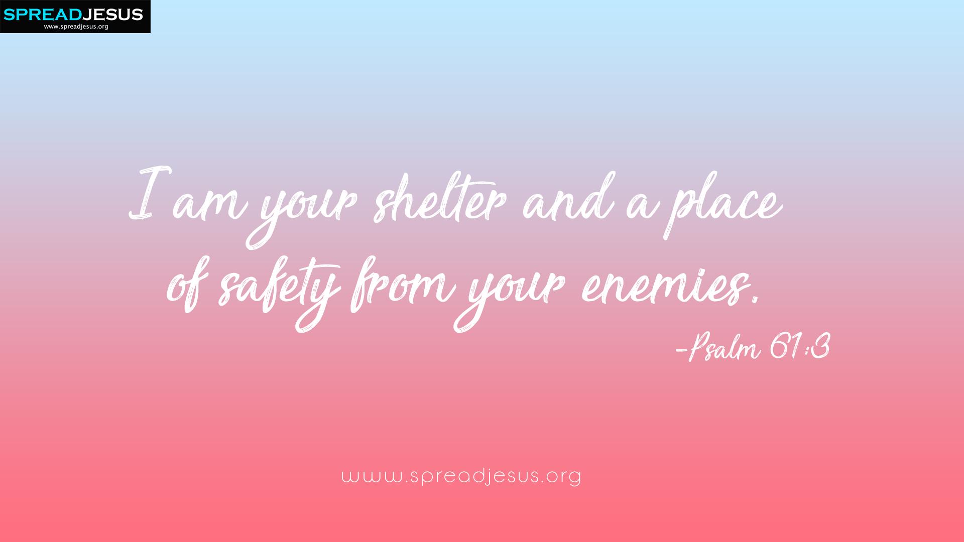 1920x1080 Bible Quotes HD Wallpaper Psalm 61:3 Free Download