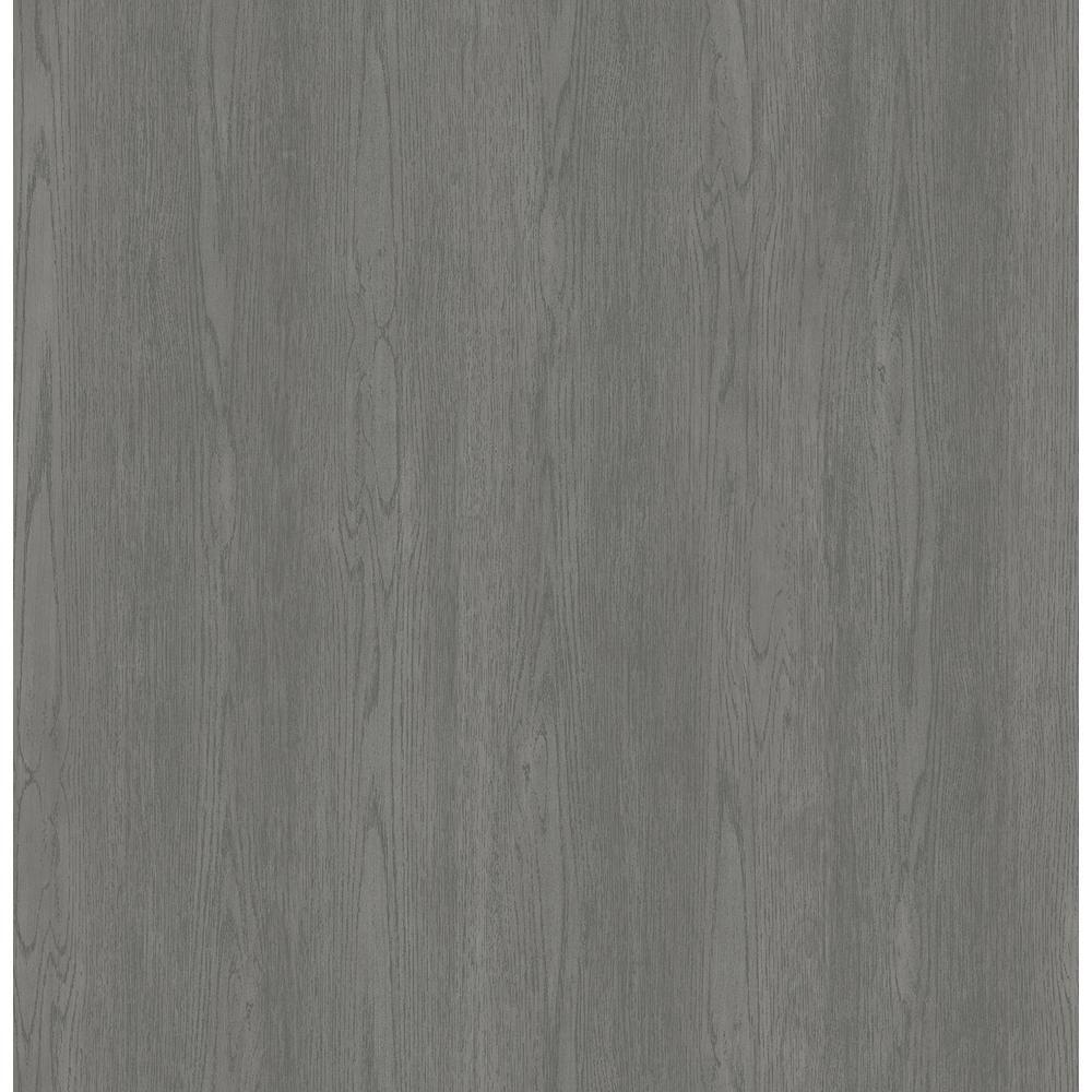 1000x1000 Brewster Brest Charcoal (Grey) Wood Texture Wallpaper Sample