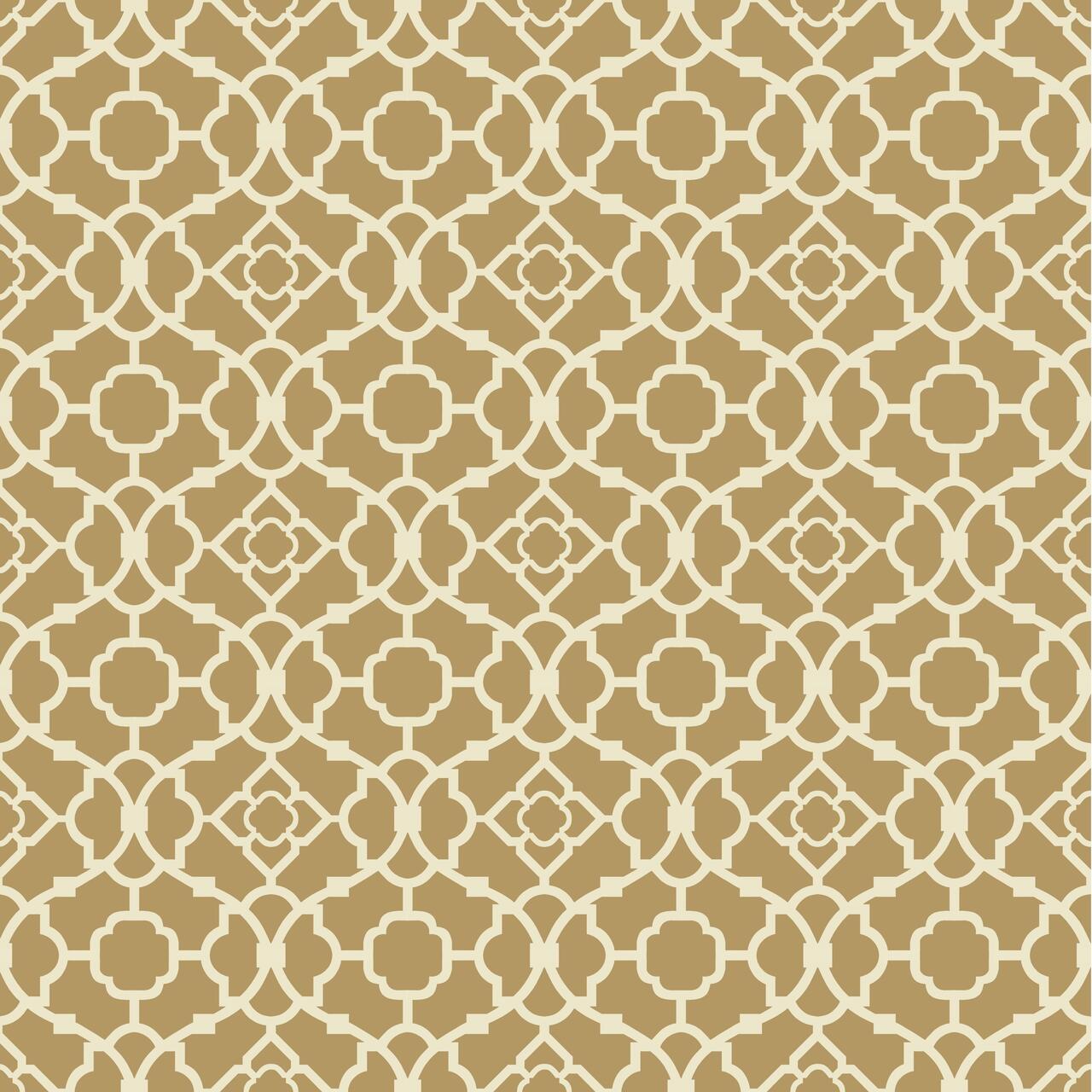 1280x1280 Waverly Small Prints WP2497 Lattice Wallpaper Gold Satin Rich Cream