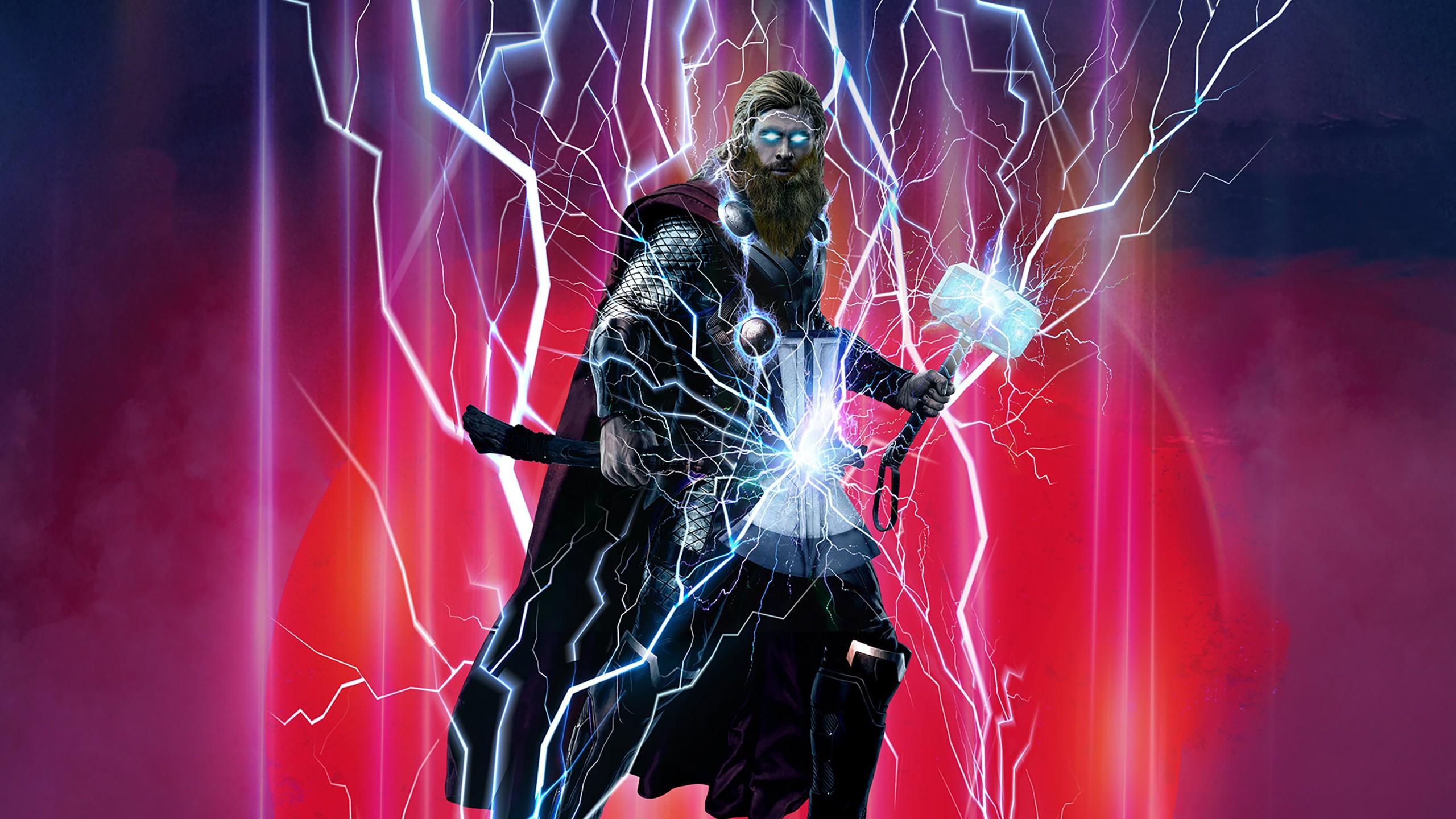 2560x1440 Thor in Avengers Endgame Wallpaper
