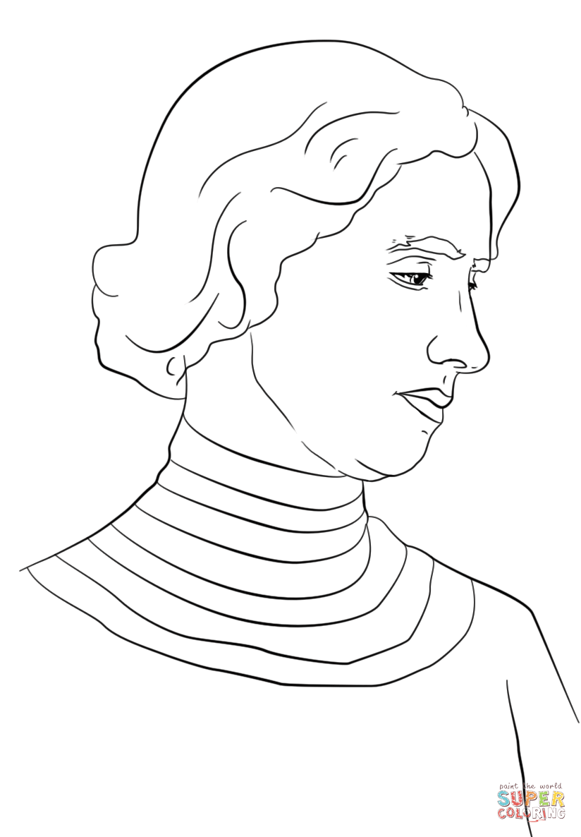 824x1186 Helen Keller Coloring Page