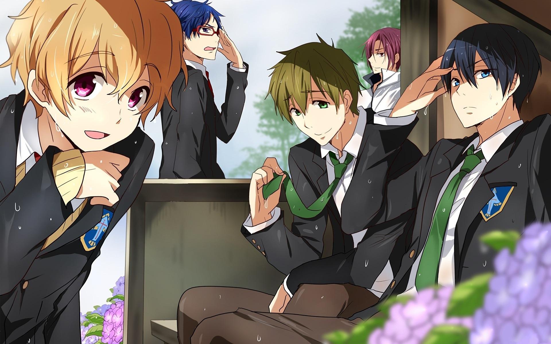 1920x1200 Download wallpaper Free, Kyoto Animation, Japanese anime, manga, characters, Nanase Haruka, Tachibana Makoto, Ryugazaki Rei, Hazuki Nagisa, Matsuoka Rin, Futoshi Nishiya for desktop with resolution 1920x1200. High Quality HD picture wallpaper