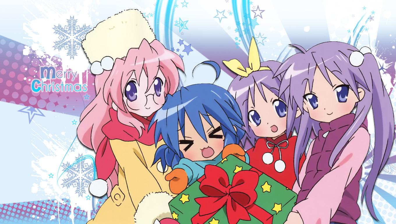 1360x768 Kyoto Animation, Lucky Star, Kagami Hiiragi, Tsukasa HD Wallpaper