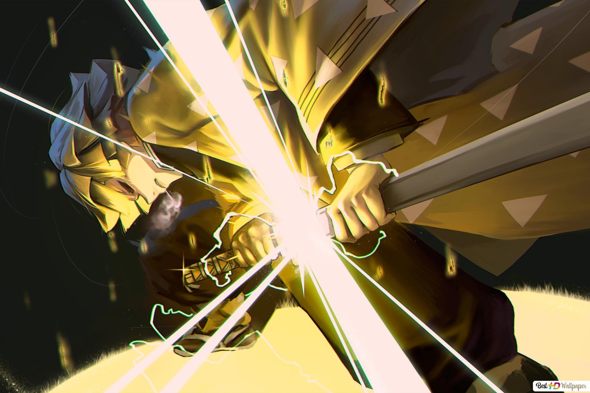 1920x1280 Agatsuma Zenitsu Lightning Sword HD wallpaper download