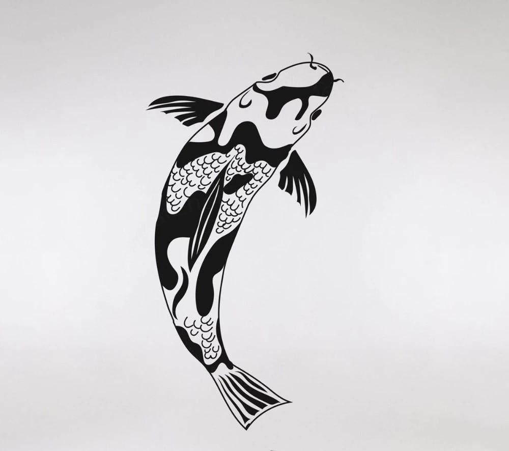1000x886 Koi Fish Wall Decals Custom Color Available Vinyl Wall Stickers Home Decor Living Room Art Waterproof Sticker Wallpaper ZA037. sticker wallpaper. stickers home decorwall stickers home decor