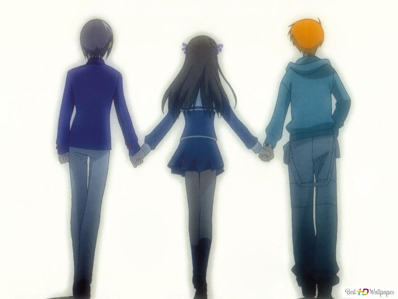 1680x1260 Fruits Basket Kyo, Honda Tohru & Sohma Yuki HD wallpaper download