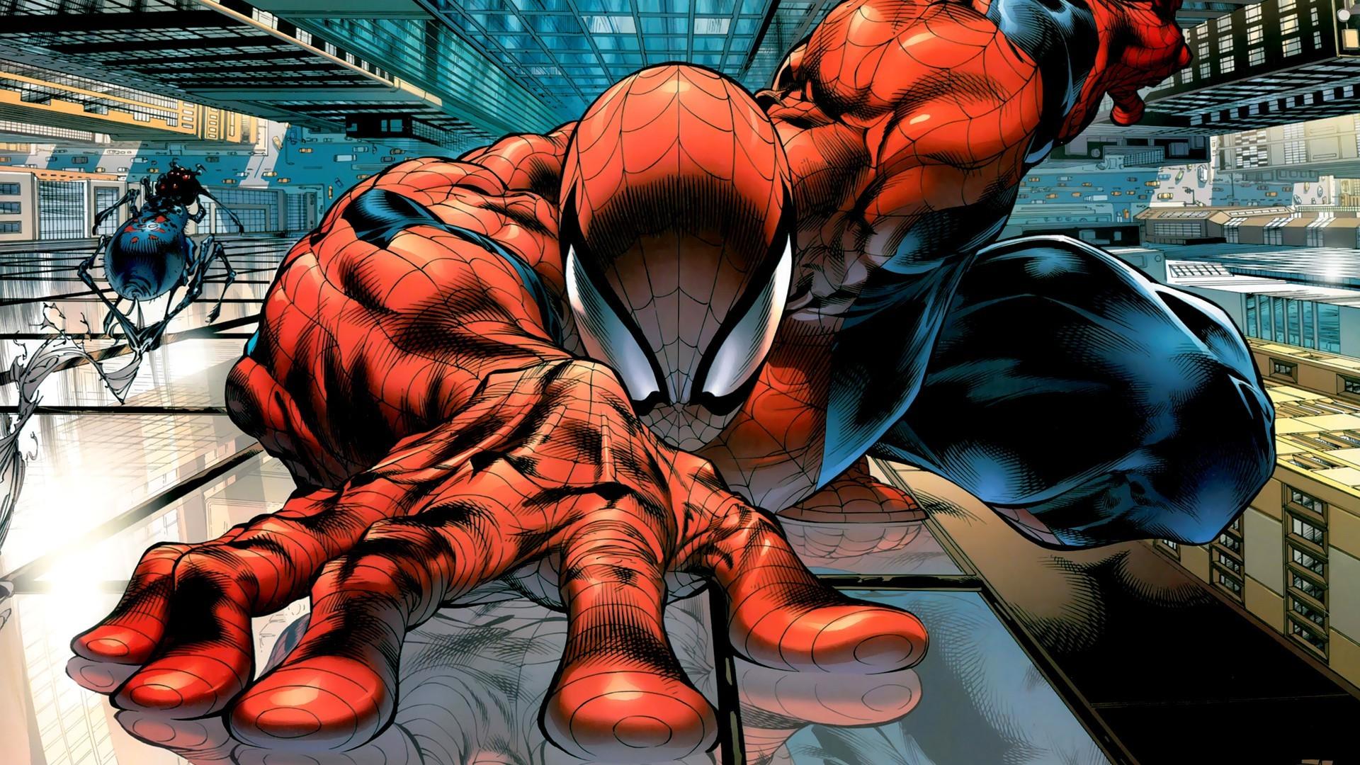 1920x1080 Spider Man, Comic Art, Comics, Superhero, Marvel Comics Bloks Spiderman Vs Venom