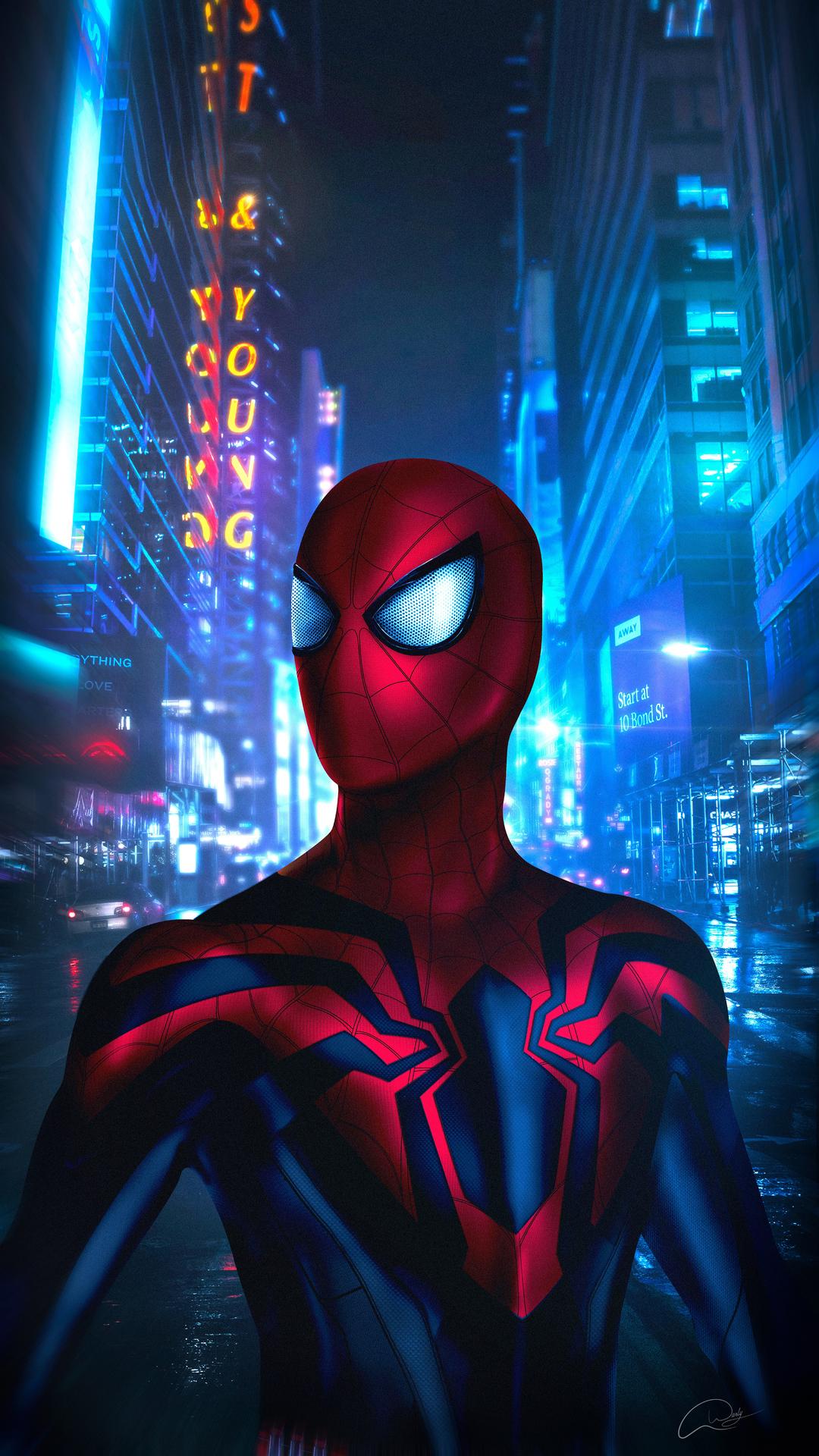 1080x1920 1080x1920 spiderman, hd, superheroes, artwork, digital art, art, behance for iPhone 8 wallpaper