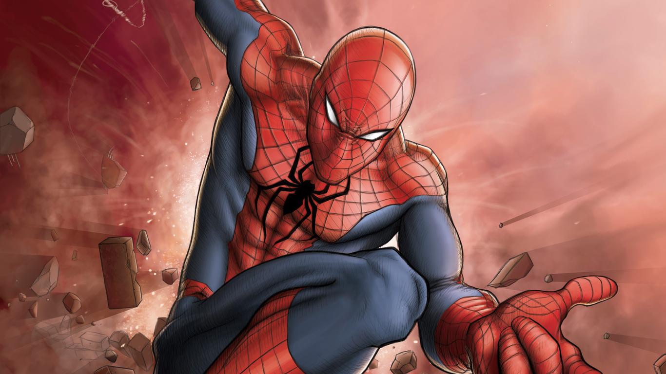 1366x768 Spiderman 4k Comic Art 1366x768 Resolution HD 4k Wallpaper, Image, Background, Photo and Picture