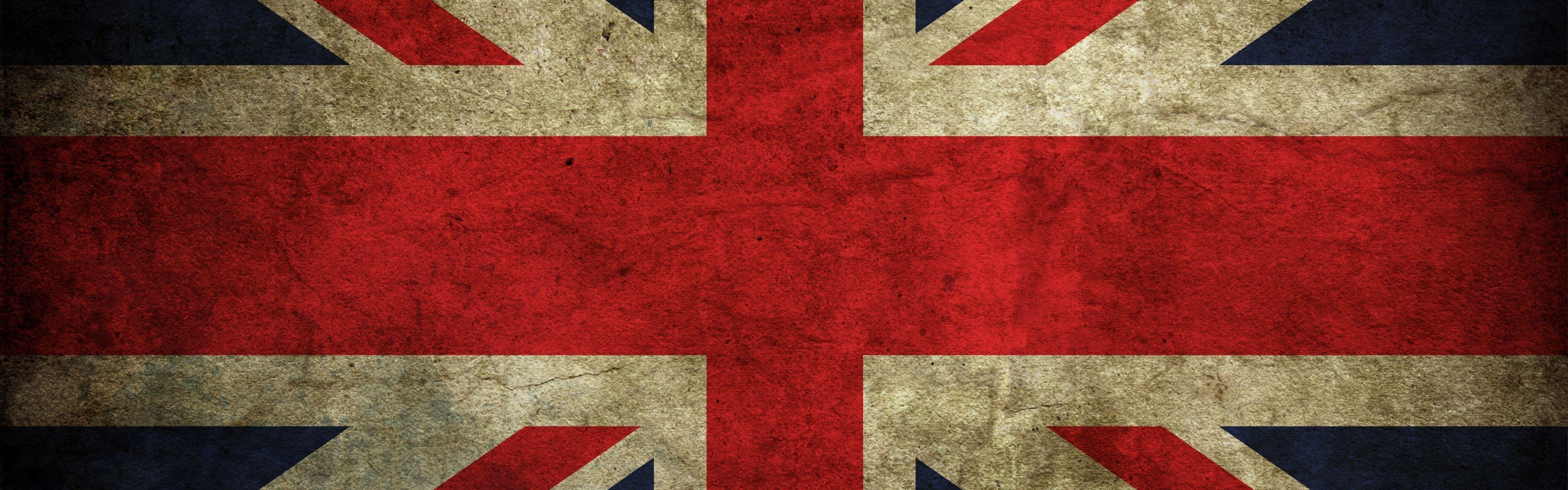 3840x1200 United Kingdom Flag Wallpaper