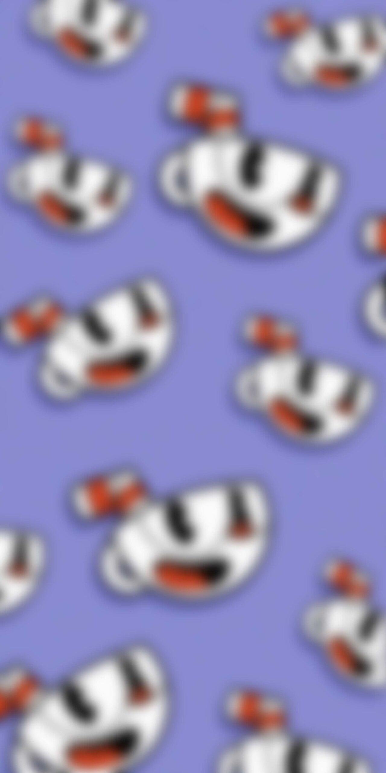 1280x2560 Cuphead Purple Background Free HD wallpaper