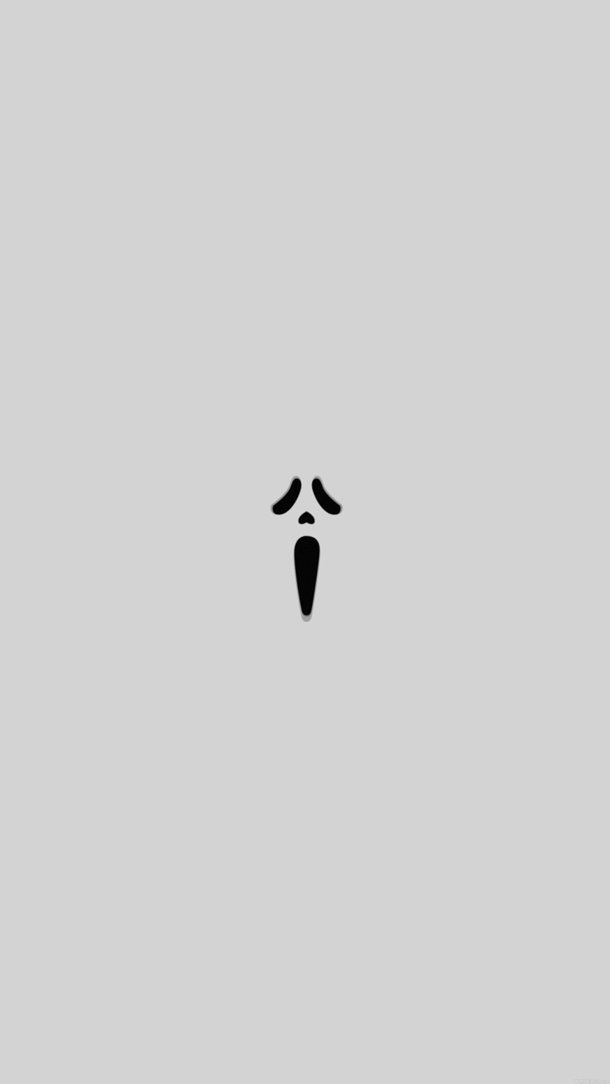 1242x2208 iPhone7 wallpaper. scream white minimal