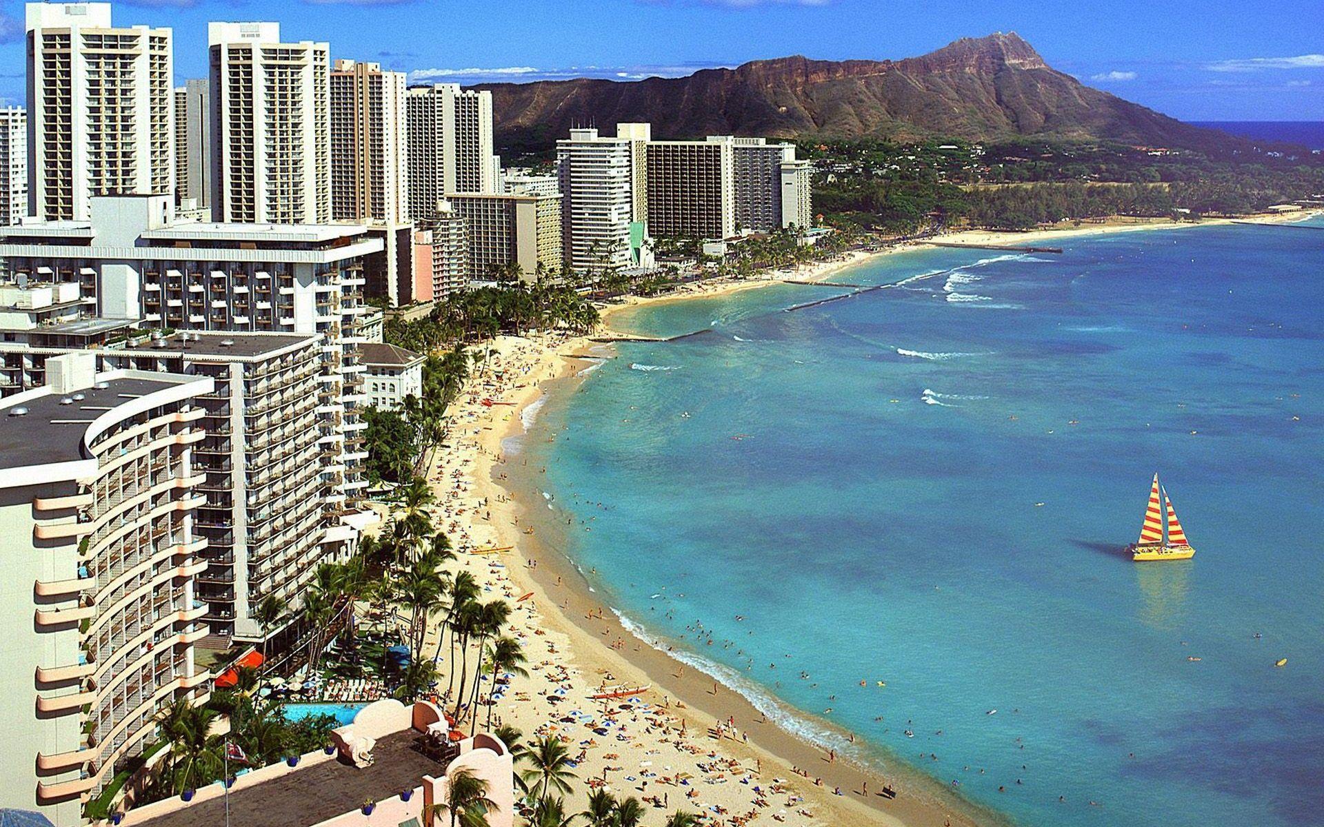 1920x1200 Waikiki Beach Hawaii Honolulu Oahu