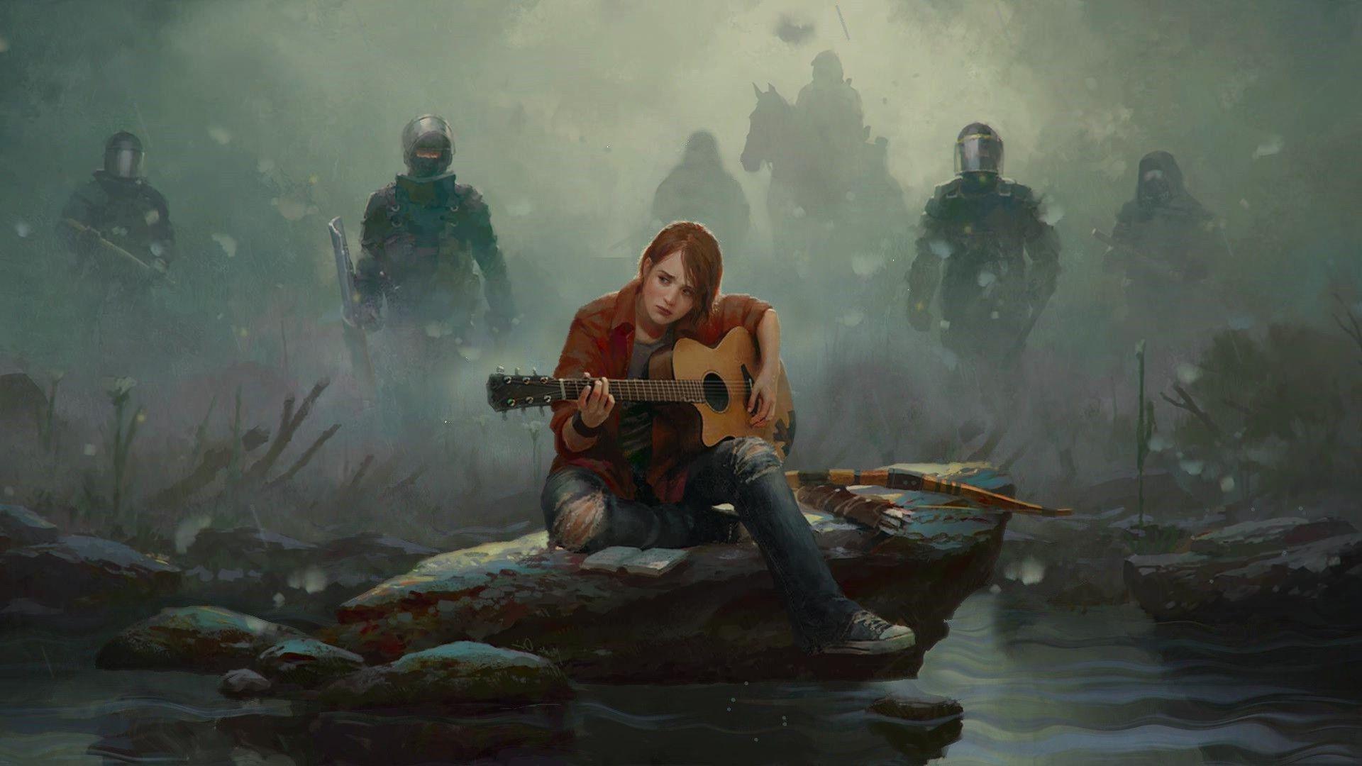 1920x1080 rain, Bows, Police, Video Games, Artwork, The Last Of Us, Ellie