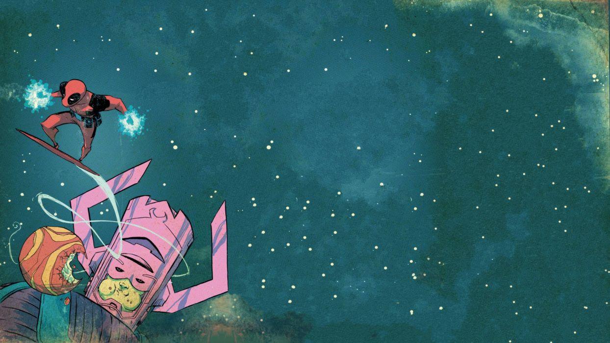 1244x700 Galactus Marvel Deadpool Stars wallpaperx1080