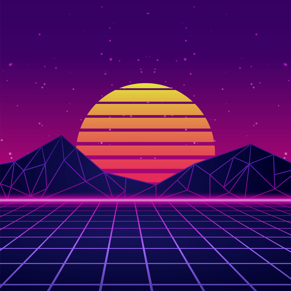 1000x1000 Miami Coast Synthwave Aesthetic Art Print By EDMproject Small. Synthwave Art, Vaporwave Wallpaper, Synthwave