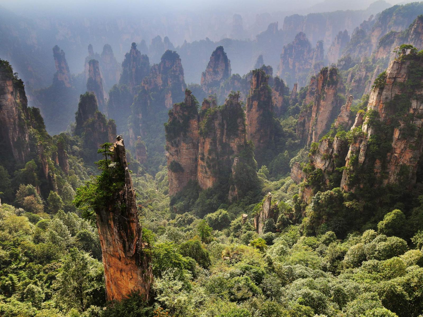 1600x1200 Desktop Wallpaper Zhangjiajie National Forest Park, HD Image, Picture, Background, Kamtoe