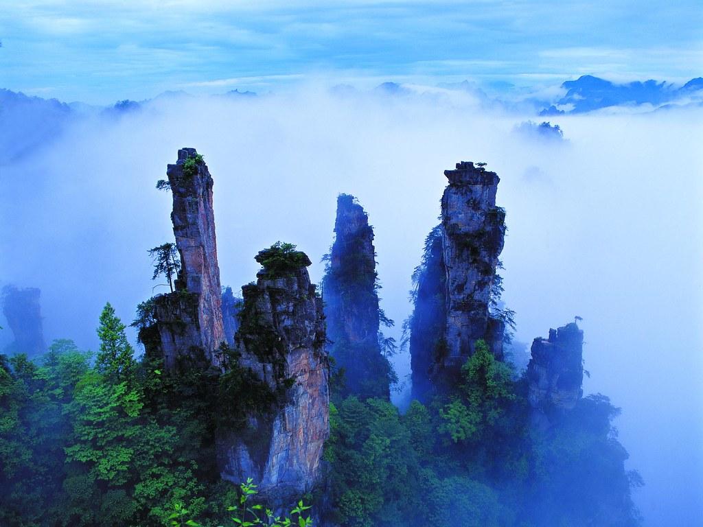 1024x768 The Zhangjiajie National Forest Park. A unique national for