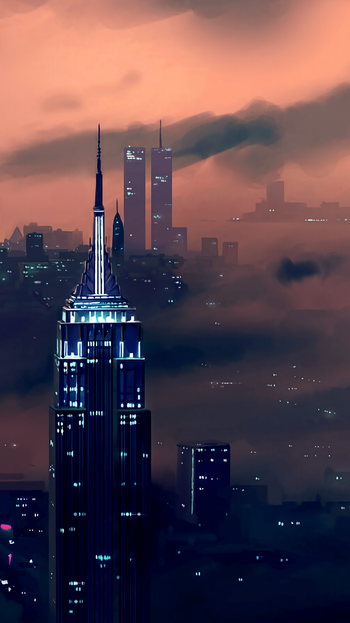1440x2560 New York Mobile Wallpaper Artwork