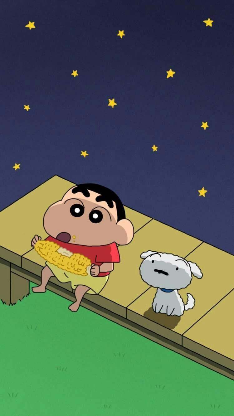 750x1334 Shin Chan Family Mobile Wallpaper
