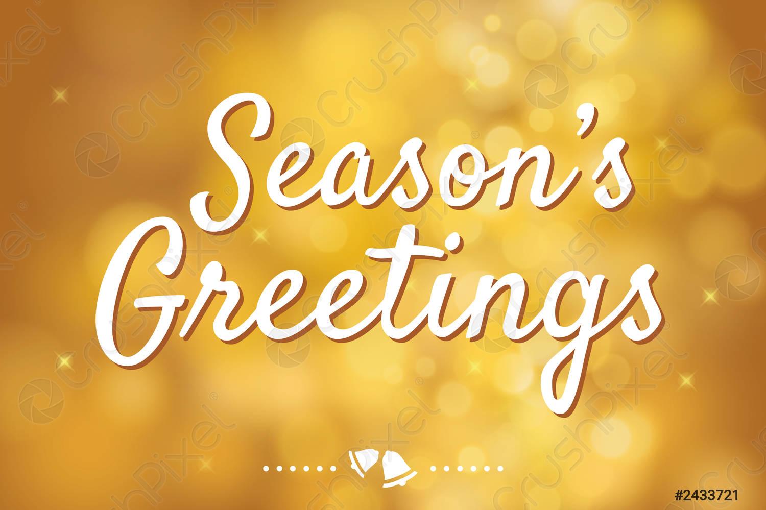 1500x999 Seasons greetings with gold bokeh background for christmas theme