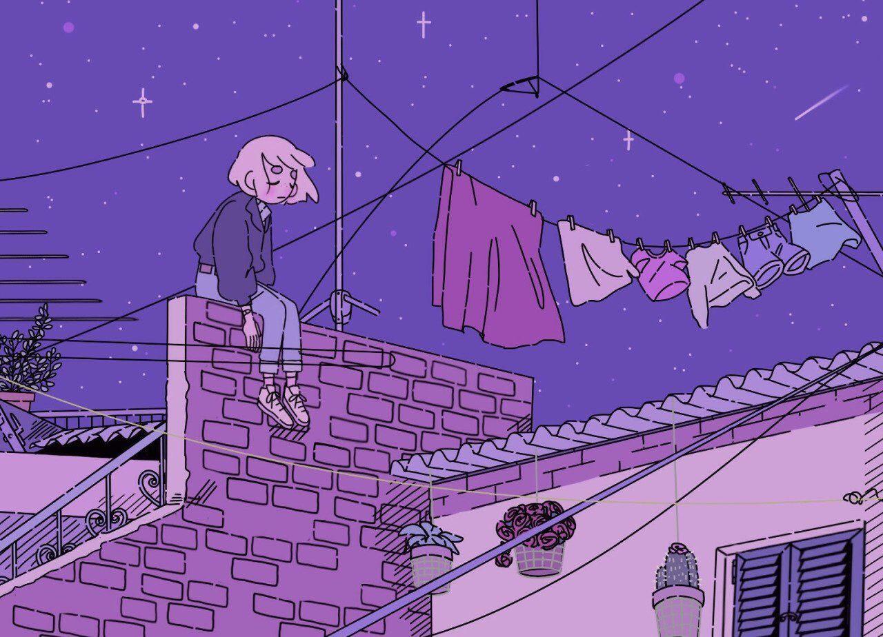 Light Purple Anime Aesthetic