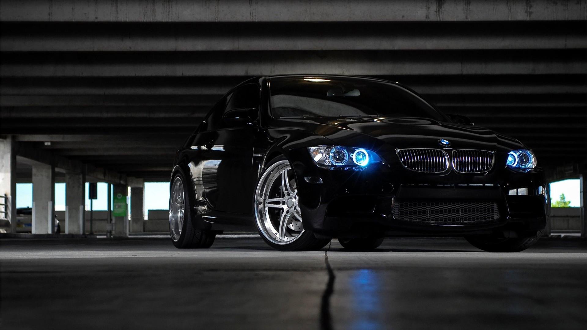 1920x1080 black blue lights BMW tuning