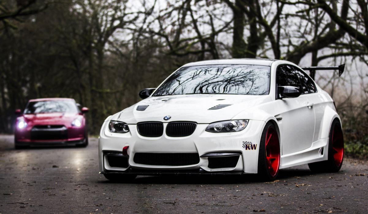 1201x700 BMW E92 M3 White Front Cars tuning wallpaperx2788