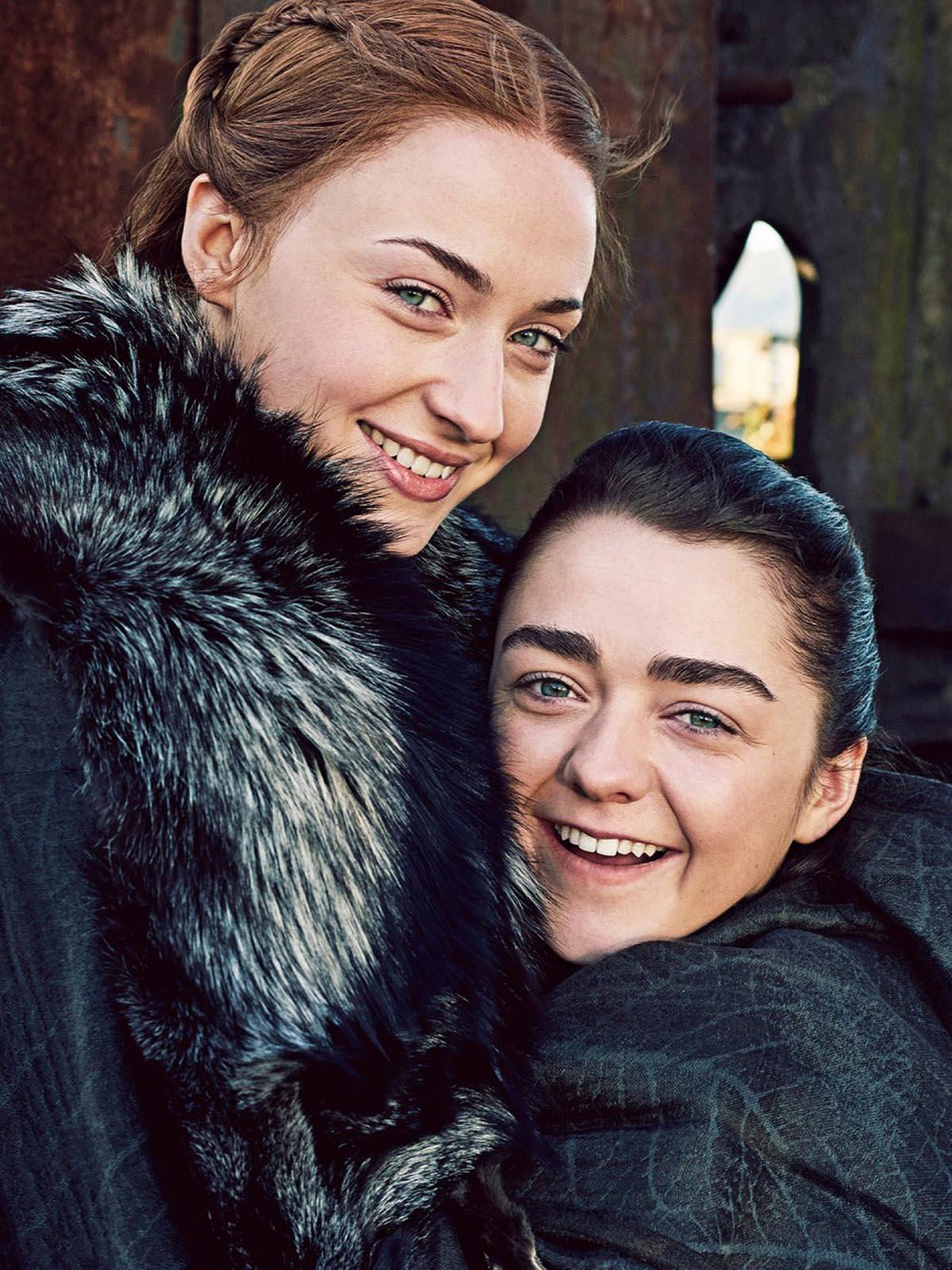 1200x1600 Arya And Sansa Stark In Game of Thrones 7 4K Ultra HD Mobile Wallpaper
