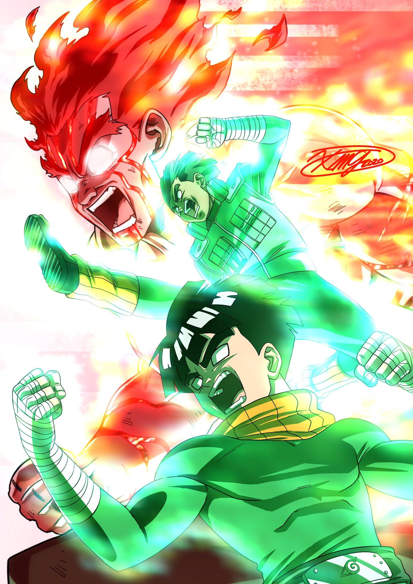 1450x2048 rock lee and metal lee and might guy Lee Wallpaper