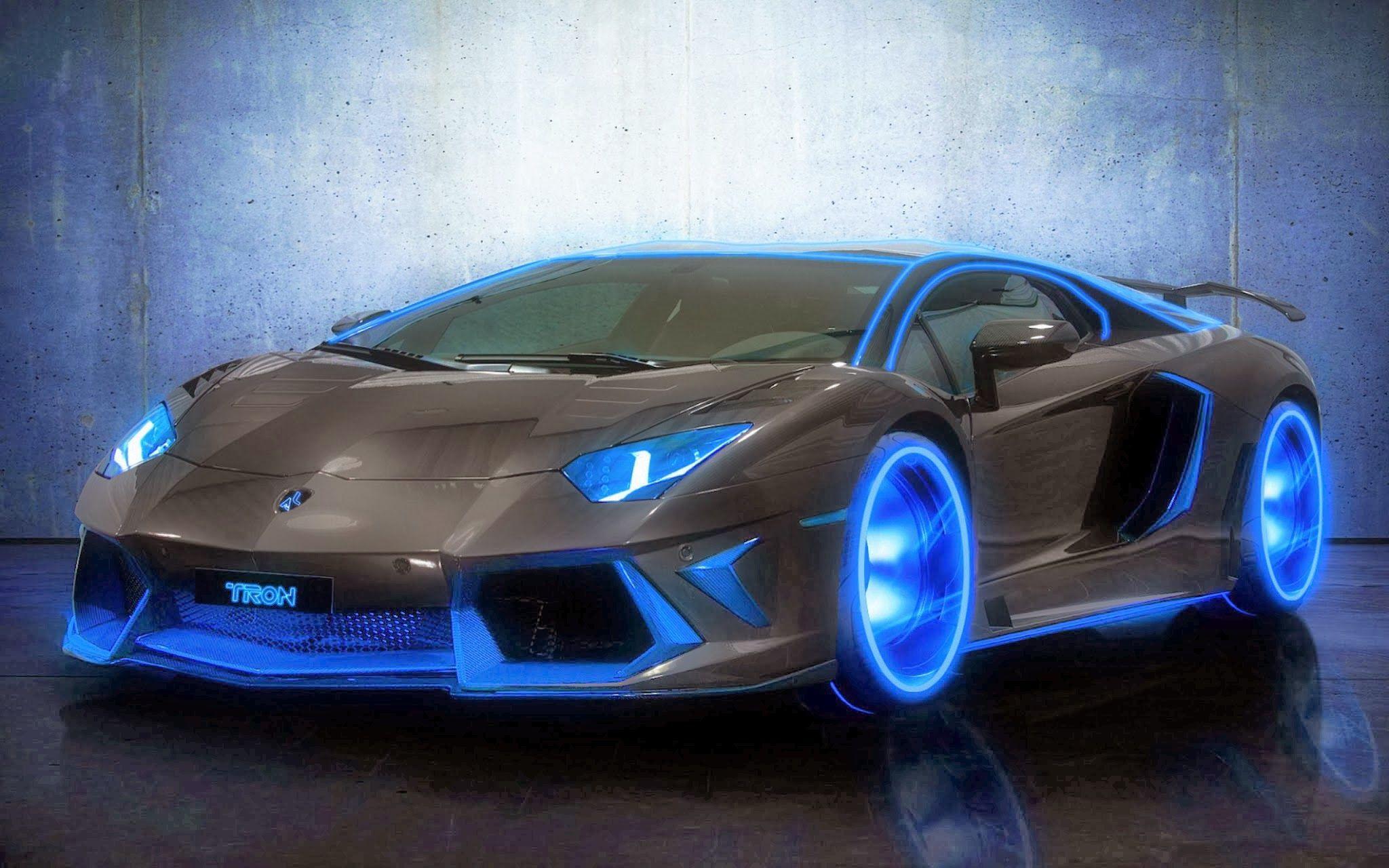 2048x1280 Blue Lamborghini Wallpaper