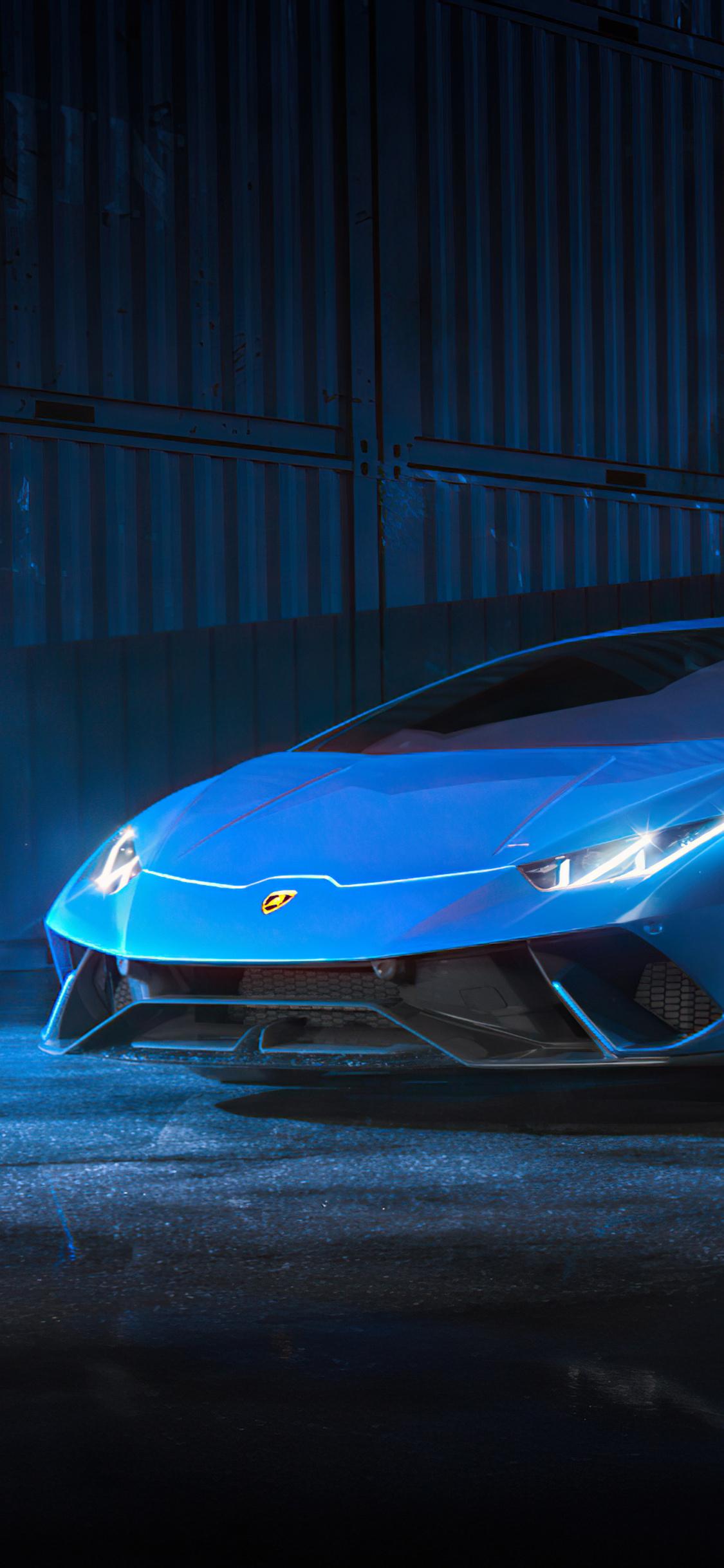 1125x2436 Blue Lamborghini Huracan 4k iPhone XS, iPhone iPhone X HD 4k Wallpaper, Image, Background, Photo and Picture
