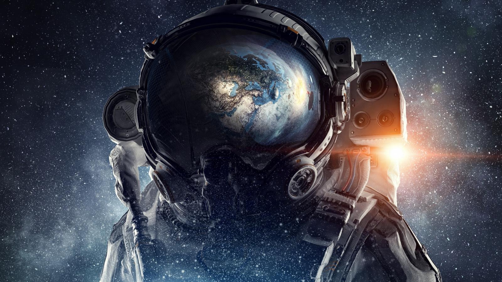 1600x900 Download Astronaut, fantasy, space, artwork, stars wallpaper, 1600x Widescreen 16: Widescreen